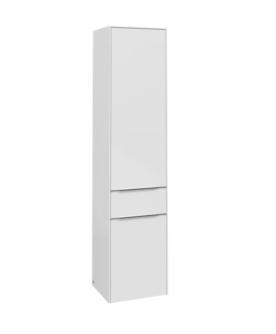 Пенал Villeroy & Boch Subway 3.0 40х36,2х171 см петли справа ДСП бриллиантовый белый/ручка алюминий глянцевый C59100VE