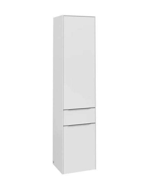 Пенал Villeroy & Boch Subway 3.0 40х36,2х171 см петлі праворуч ДСП діамантовий білий/ручка алюміній глянцевий C59100VE