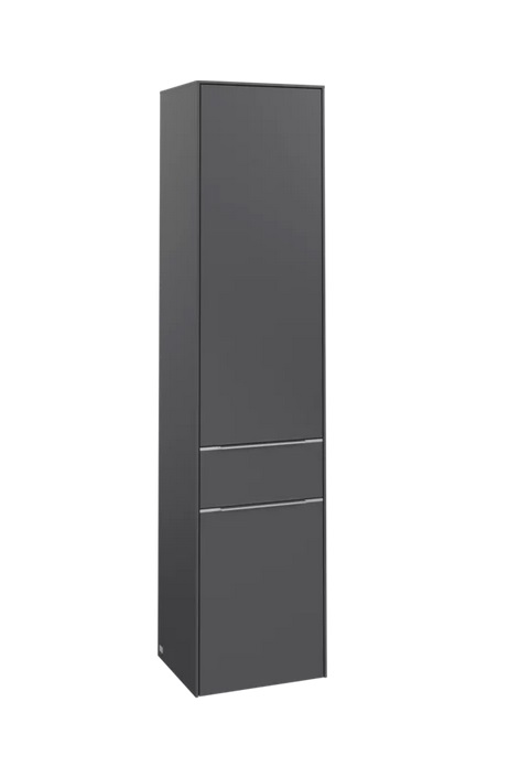 Пенал Villeroy & Boch Subway 3.0 40х36,2х171 см петли справа ДСП графит/ручка алюминий глянцевый C59100VR