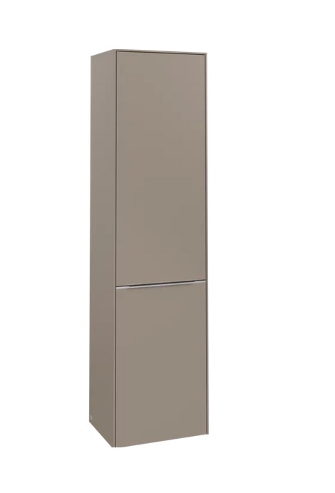 Пенал Villeroy & Boch Subway 3.0 45х36,2х171 см петли слева ДСП серо-коричневый/ручка алюминий глянцевый C59200VM