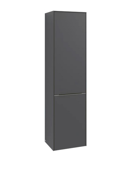 Пенал Villeroy & Boch Subway 3.0 45х36,2х171 см петли слева ДСП графит/ручка монохром C59202VR