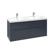 Тумба под раковину Villeroy & Boch Subway 3.0 127,2х57,6 см ДСП/алюминий морской синий/монохром C568L2VQ