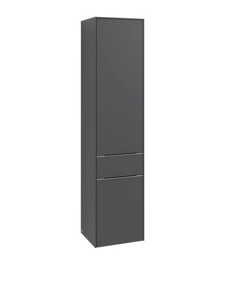 Пенал Villeroy & Boch Subway 3.0 40х36,2х171 см петлі зліва ДСП графіт/ручка монохром C59002VR