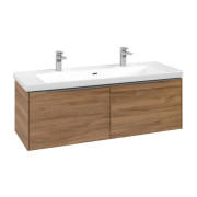 Тумба под раковину Villeroy & Boch Subway 3.0 127,2х42,9 см ДСП/алюминий дуб канзас C601L0RH