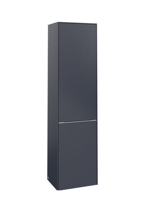 Пенал Villeroy & Boch Subway 3.0 45х36,2х171 см петлі ліворуч ДСП морський синій/ручка алюміній глянсовий C59200VQ