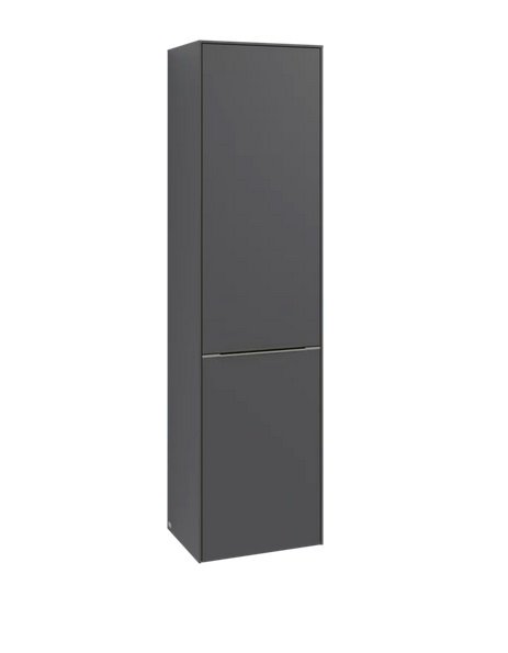 Пенал Villeroy & Boch Subway 3.0 45х36,2х171 см петлі зліва ДСП графіт/ручка монохром C59202VR