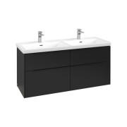 Тумба под раковину Villeroy & Boch Subway 3.0 127,2х57,6 см ДСП/алюминий черный вулкан C568L1VL