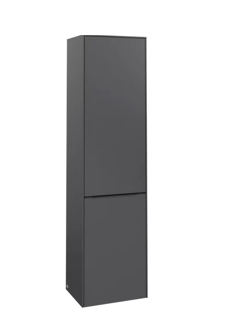 Пенал Villeroy & Boch Subway 3.0 45х36,2х171 см петлі праворуч ДСП графіт/ручка вулканічний чорний C59301VR