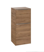 Шкафчик для ванной Villeroy & Boch Subway 3.0 40х36,2 см петли слева ДСП дуб канзас/ручка алюминий глянцевый C59400RH