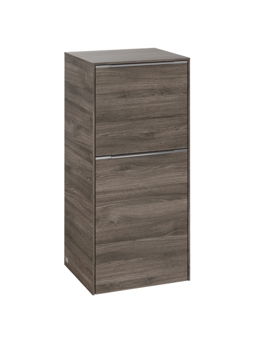 Шафка для ванної Villeroy & Boch Subway 3.0 40х36,2 см петлі зліва ДСП кам'яний дуб/ручка алюміній глянцевий C59400RK