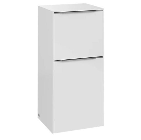 Шкафчик для ванной Villeroy & Boch Subway 3.0 40х36,2 см петли слева ДСП бриллиантовый белый/ручка алюминий глянцевый C59400VE