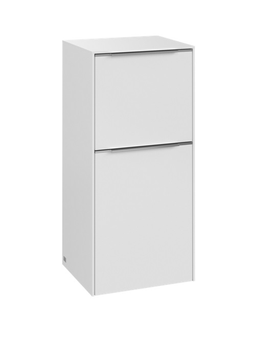 Шкафчик для ванной Villeroy & Boch Subway 3.0 40х36,2 см петли слева ДСП чисто белый/ручка алюминий глянцевый C59400VF