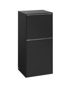 Шкафчик для ванной Villeroy & Boch Subway 3.0 40х36,2 см петли слева ДСП вулканический черный/ручка алюминий глянцевый C59400VL