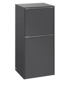 Шкафчик для ванной Villeroy & Boch Subway 3.0 40х36,2 см петли слева ДСП графит/ручка алюминий глянцевый C59400VR