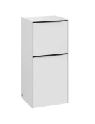 Шкафчик для ванной Villeroy & Boch Subway 3.0 40х36,2 см петли слева ДСП чисто белый/ручка вулканический черный C59401VF