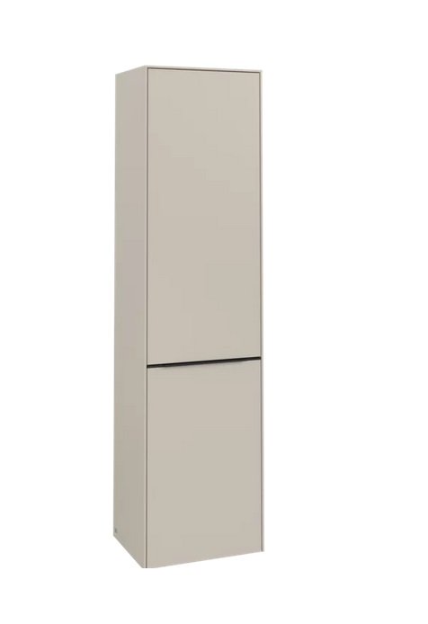 Пенал Villeroy & Boch Subway 3.0 45х36,2х171 см петлі праворуч ДСП кашеміровий сірий/ручка вулканічний чорний C59301VN