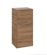 Шкафчик для ванной Villeroy & Boch Subway 3.0 40х36,2 см петли слева ДСП дуб канзас/ручка алюминий глянцевый C59400RH