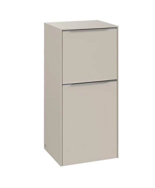 Шкафчик для ванной Villeroy & Boch Subway 3.0 40х36,2 см петли слева ДСП кашемировый серый/ручка алюминий глянцевый C59400VN