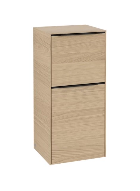 Шафка для ванної Villeroy & Boch Subway 3.0 40х36,2 см петлі зліва ДСП північний дуб/ручка вулканічний чорний C59401VJ