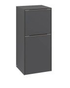 Шкафчик для ванной Villeroy & Boch Subway 3.0 40х36,2 см петли слева ДСП графит/ручка монохром C59402VR