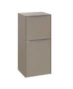 Шкафчик для ванной Villeroy & Boch Subway 3.0 40х36,2 см петли справа ДСП серо-коричневый/ручка алюминий глянцевый C59500VM