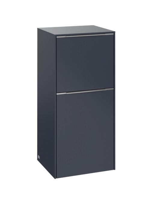 Шкафчик для ванной Villeroy & Boch Subway 3.0 40х36,2 см петли справа ДСП морской синий/ручка алюминий глянцевый C59500VQ