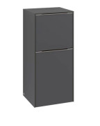 Шкафчик для ванной Villeroy & Boch Subway 3.0 40х36,2 см петли справа ДСП графит/ручка монохром C59502VR