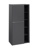 Напівпенал Villeroy & Boch Subway 3.0 57,4х36,2х120 см петлі зліва ДСП графіт/ручка алюміній глянсовий C59800VR