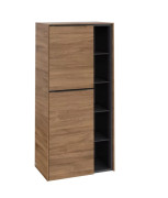 Напівпенал Villeroy & Boch Subway 3.0 57,4х36,2х120 см петлі зліва ДСП дуб канзас/ручка вулканічний чорний C59801RH