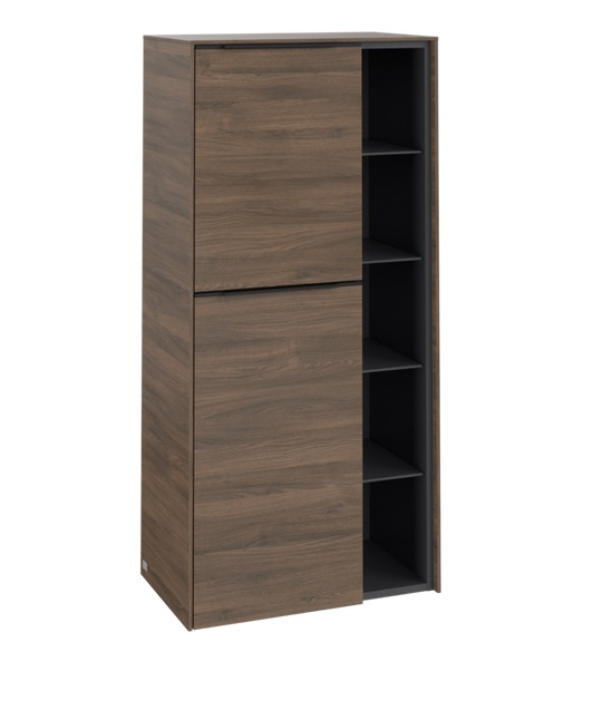 Полупенал Villeroy & Boch Subway 3.0 57,4х36,2х120 см петли слева ДСП дуб аризона/ручка вулканический черный C59801VH