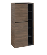 Напівпенал Villeroy & Boch Subway 3.0 57,4х36,2х120 см петлі зліва ДСП дуб аризона/ручка вулканічний чорний C59801VH