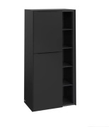 Полупенал Villeroy & Boch Subway 3.0 57,4х36,2х120 см петли слева ДСП вулканический черный/ручка вулканический черный C59801VL