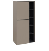 Напівпенал Villeroy & Boch Subway 3.0 57,4х36,2х120 см петлі зліва ДСП сіро-коричневий/ручка монохром C59802VM