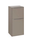 Шкафчик для ванной Villeroy & Boch Subway 3.0 40х36,2 см петли справа ДСП серо-коричневый/ручка алюминий глянцевый C59500VM