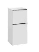 Шкафчик для ванной Villeroy & Boch Subway 3.0 40х36,2 см петли справа ДСП бриллиантовый белый/ручка вулканический черный C59501VE