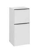 Шкафчик для ванной Villeroy & Boch Subway 3.0 40х36,2 см петли справа ДСП чисто белый/ручка вулканический черный C59501VF