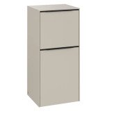 Шафка для ванної Villeroy & Boch Subway 3.0 40х36,2 см петлі праворуч ДСП кашеміровий сірий/ручка вулканічний чорний C59501VN