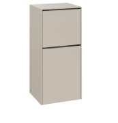 Шафка для ванної Villeroy & Boch Subway 3.0 40х36,2 см петлі праворуч ДСП кашеміровий сірий/ручка монохром C59502VN