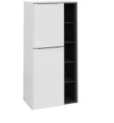 Напівпенал Villeroy & Boch Subway 3.0 57,4х36,2х120 см петлі зліва ДСП діамантовий білий/ручка алюміній глянцевий C59800VE