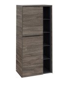 Напівпенал Villeroy & Boch Subway 3.0 57,4х36,2х120 см петлі зліва ДСП кам'яний дуб/ручка вулканічний чорний C59801RK