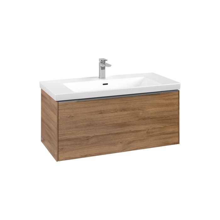 Тумба под раковину Villeroy & Boch Subway 3.0 97,3х42,9 см ДСП/алюминий дуб канзас C569L0RH