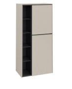 Напівпенал Villeroy & Boch Subway 3.0 57,4х36,2х120 см петлі праворуч ДСП кашеміровий сірий/ручка монохром C59902VN