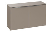 Шкафчик для ванной Villeroy & Boch Subway 3.0 72,8х25,6 см ДСП серо-коричневый/ручка алюминий глянцевый C60000VM