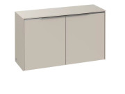 Шкафчик для ванной Villeroy & Boch Subway 3.0 72,8х25,6 см ДСП кашемировый серый/ручка алюминий глянцевый C60000VN