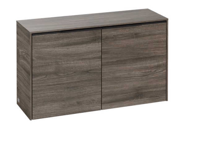 Шафка для ванної Villeroy & Boch Subway 3.0 72,8х25,6 см ДСП кам'яний дуб/ручка вулканічний чорний C60001RK