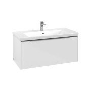 Тумба под раковину Villeroy & Boch Subway 3.0 97,3х42,9 см ДСП/алюминий белый бриллиант C569L0VE