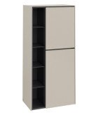 Напівпенал Villeroy & Boch Subway 3.0 57,4х36,2х120 см петлі праворуч ДСП кашеміровий сірий/ручка монохром C59902VN