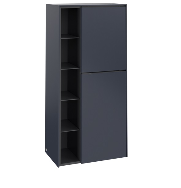 Напівпенал Villeroy & Boch Subway 3.0 57,4х36,2х120 см петлі праворуч ДСП морський синій/ручка монохром C59902VQ