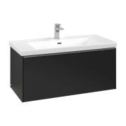 Тумба под раковину Villeroy & Boch Subway 3.0 97,3х42,9 см ДСП/алюминий черный вулкан C569L0VL