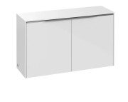 Шкафчик для ванной Villeroy & Boch Subway 3.0 72,8х25,6 см ДСП бриллиантовый белый/ручка алюминий глянцевый C60000VE